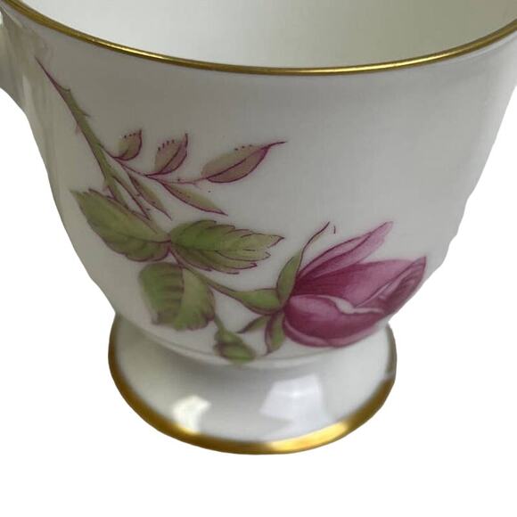 Vintage Hackefors Porslin Sweden Rosebud Saucer Cup Porcelain Teacup Set - Picture 5 of 6